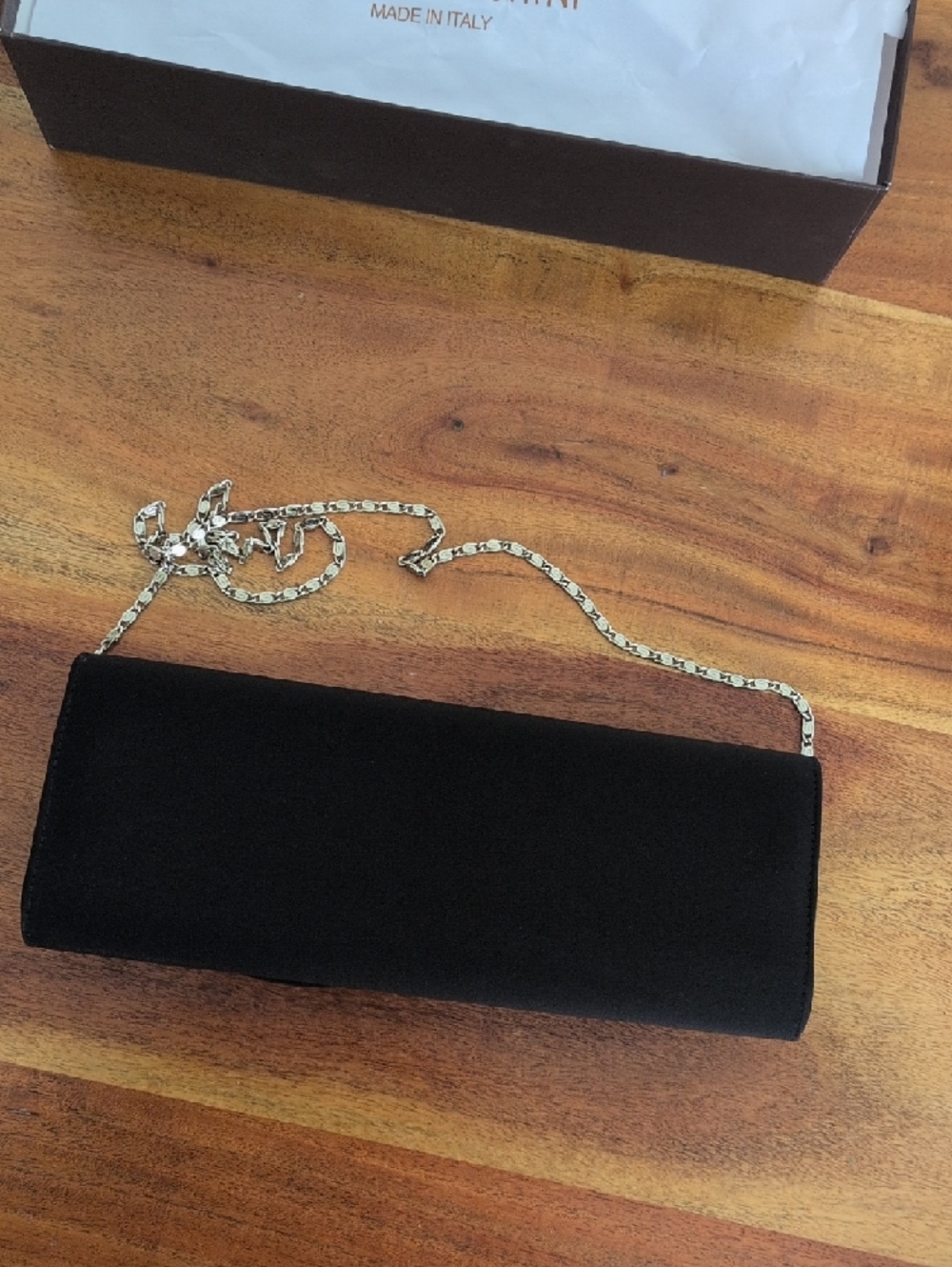 🆕 Swarowski Crystal Black Chain-Shoulder Evening Clutch - Picture 12 of 13